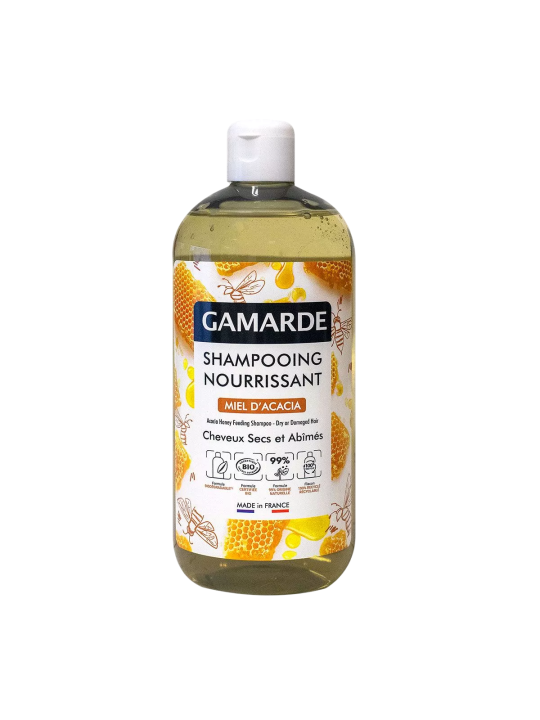 Shampoo nutriente Gamarde Bio Acacia Honey per capelli secchi e danneggiati 500ml