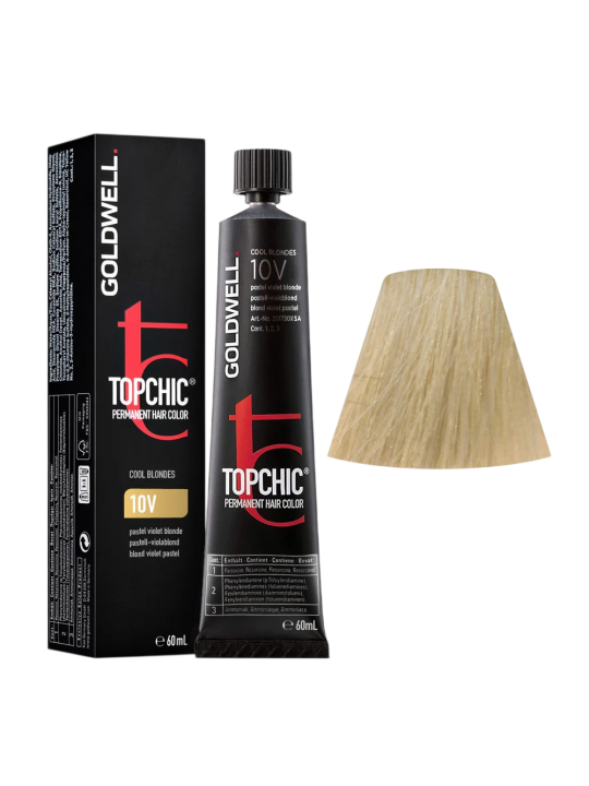 Tintura per capelli permanente Goldwell TopChic 10V Biondo Violetto Pastello 60ml
