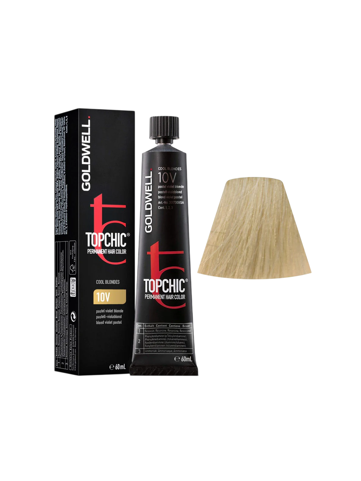 Tintura per capelli permanente Goldwell TopChic 10V Biondo Violetto Pastello 60ml