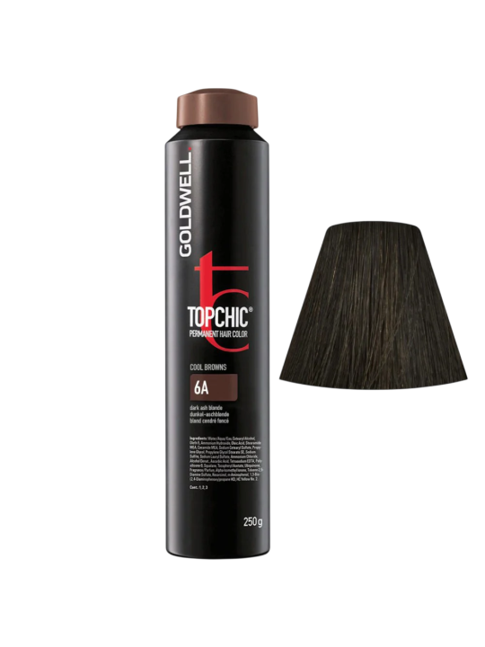 Tintura per capelli permanente Goldwell TopChic 6A Biondo cenere scuro 250ml