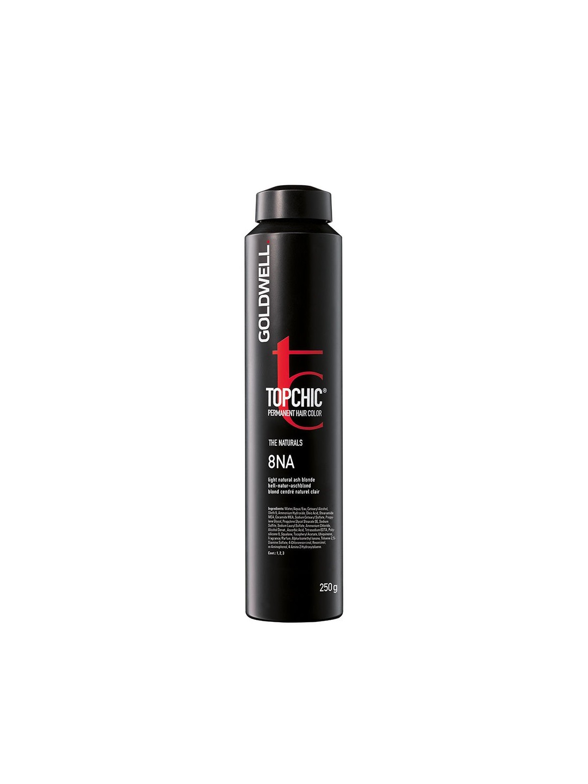 Tintura per capelli permanente Goldwell TopChic 8NA Biondo cenere chiaro naturale 250ml