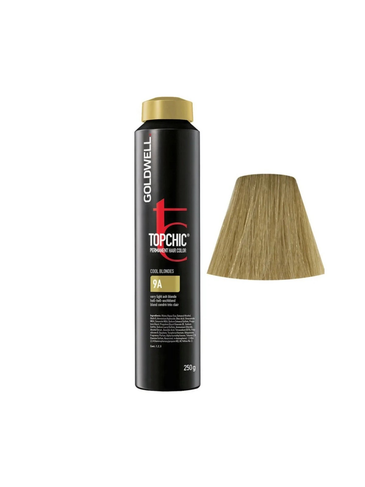 Tintura per capelli permanente Goldwell TopChic 9A Biondo freddo 250ml
