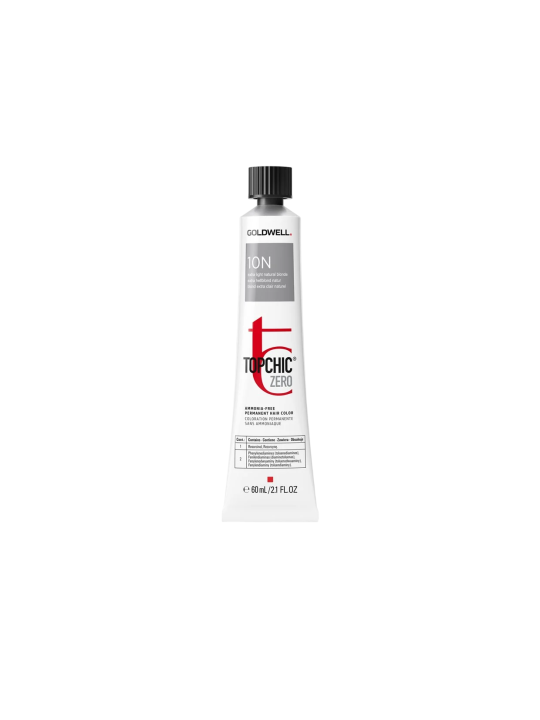 Tintura per capelli permanente Goldwell TopChic Zero senza ammoniaca 10N Biondo Naturale Extra Chiaro 60ml