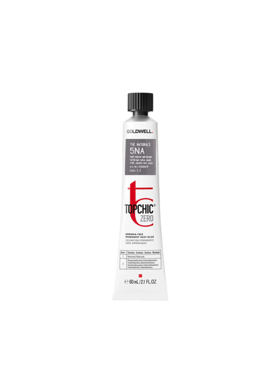 Tintura per capelli permanente Goldwell TopChic Zero 5NA Castano cenere chiaro naturale 60ml