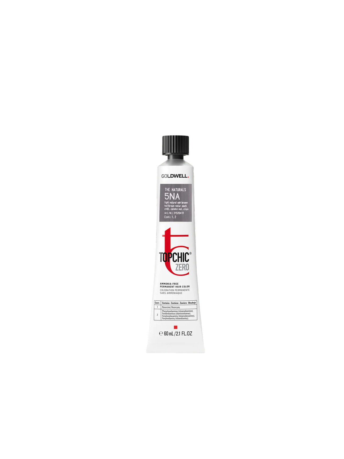Tintura per capelli permanente Goldwell TopChic Zero 5NA Castano cenere chiaro naturale 60ml