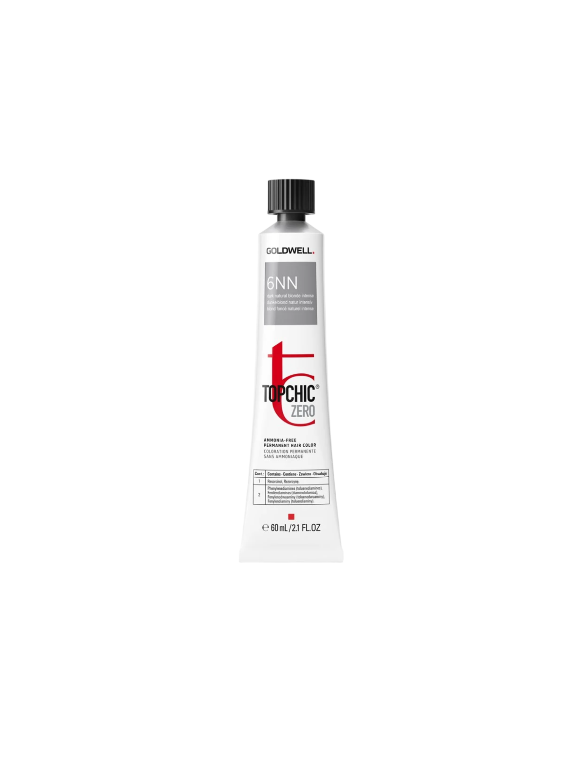 Tintura per capelli permanente Goldwell TopChic Zero 6NN Biondo Scuro Naturale 60ml
