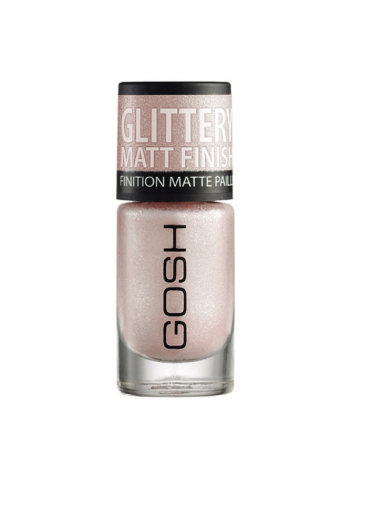 Smalto per unghie opaco glitterato Gosh 06 Rosa tenue 8ml