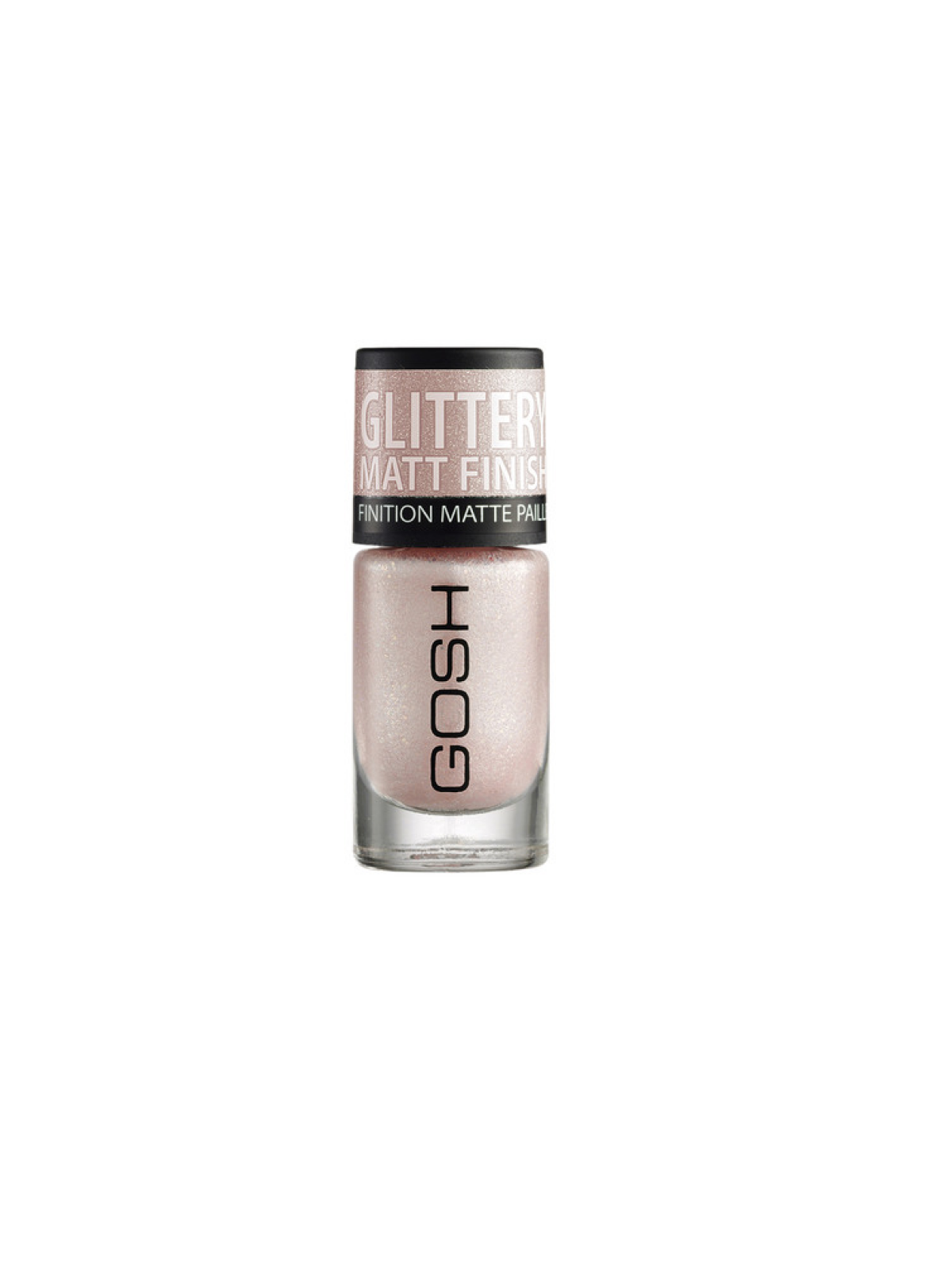 Smalto per unghie opaco glitterato Gosh 06 Rosa tenue 8ml