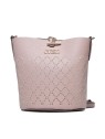 Borsa a secchiello Guess Amara in pelle sintetica e tessuto rosa cipria HWXG8493010 donna 18/23 x 20 x 14 / 14/18 x 18 x 7 cm