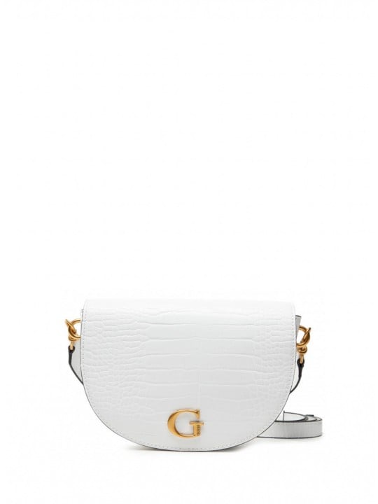 Borsa Guess Danna in tessuto di poliuretano bianca HWCA8420190WHI donna 24 x 17 x 5 cm