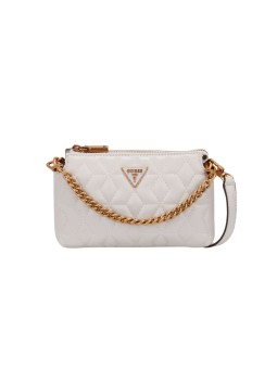Guess Elenia Mini Borsa a tracolla in tessuto Stone QB867772 donna