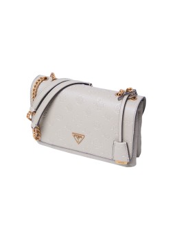 Borsa Guess Helaina in pelle sintetica e tessuto colore salvia codice PB840321 modello donna.