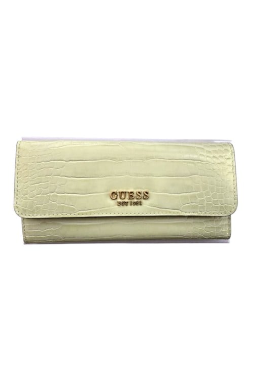 Portafoglio Guess Laurel in tessuto SLG con cerniera grande SWCA8500460LGL beige donna