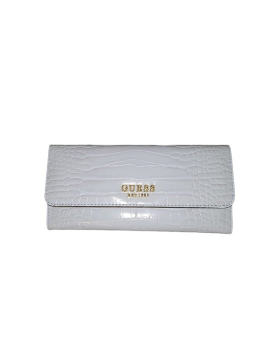 Portafoglio Guess Laurel Textile SLG Large Zip SWCA8500500POD Pale Cloud donna