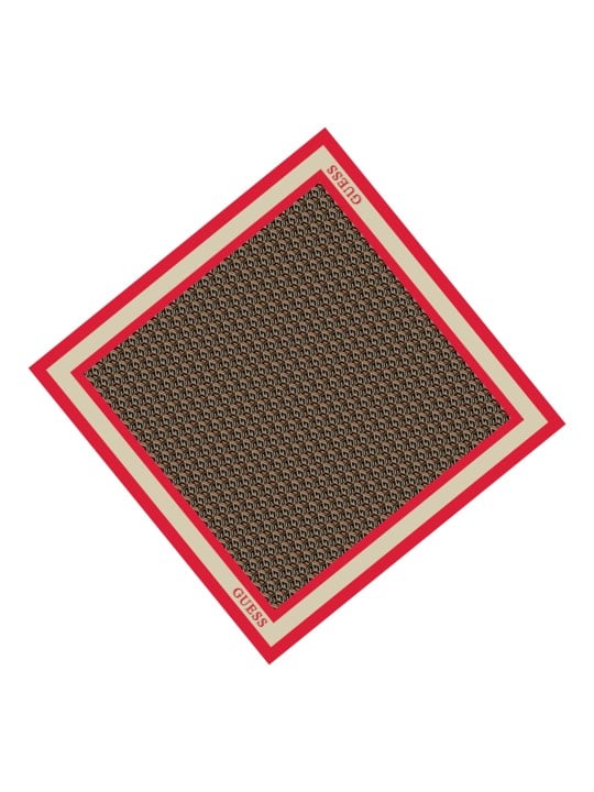 Guess Silvana Tessile Sciarpa Rosso 90x90 donna