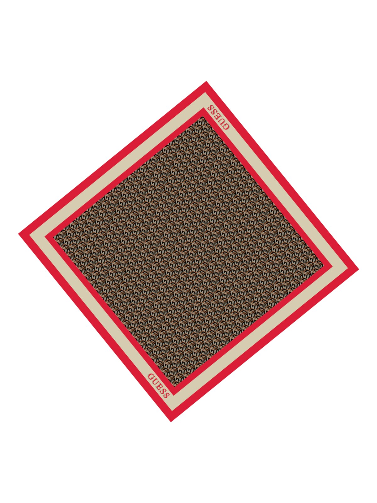 Guess Silvana Tessile Sciarpa Rosso 90x90 donna