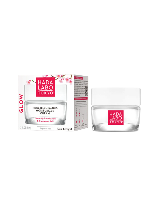 Hada Labo Tokyo Glow Crema Gel Viso Illuminante e Idratante Giorno e Notte con Acido Ialuronico 50ml