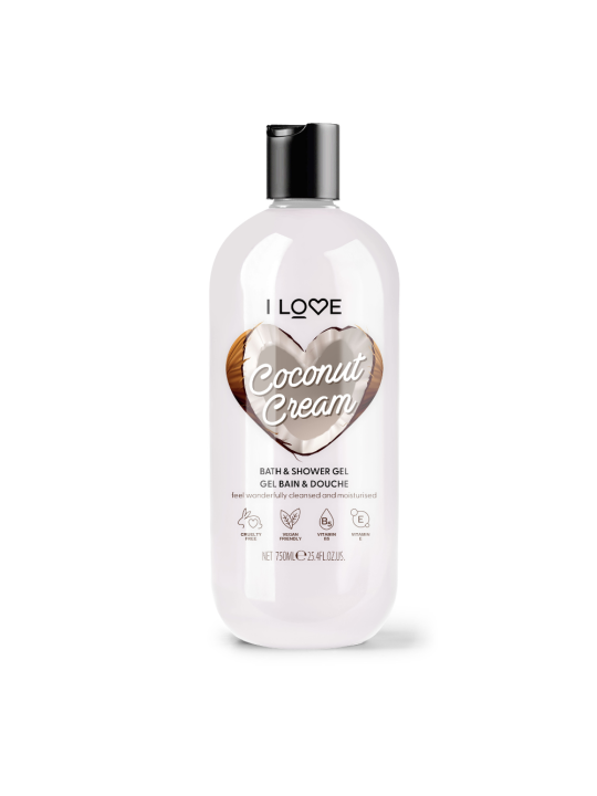 Adoro il gel doccia idratante al cocco e crema per tutti i tipi di pelle 750ml.