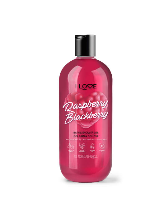 Adoro il gel doccia idratante al lampone e mora per tutti i tipi di pelle 750ml.