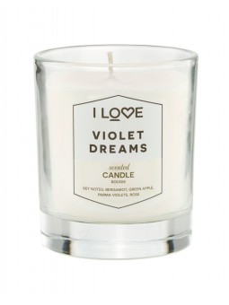 Candela profumata I Love Signature Collection Bergamotto Mela Verde Violette di Parma Rosa 160 g