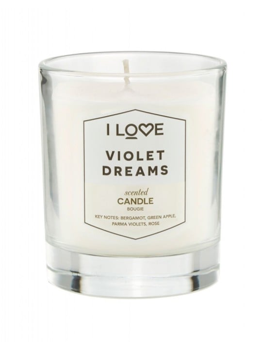 Candela profumata I Love Signature Collection Bergamotto Mela Verde Violette di Parma Rosa 160 g