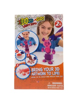 Ido3D Dai vita alle tue opere d'arte 3D con 2 penne verticali a cambio colore set da disegno unisex 8+ anni