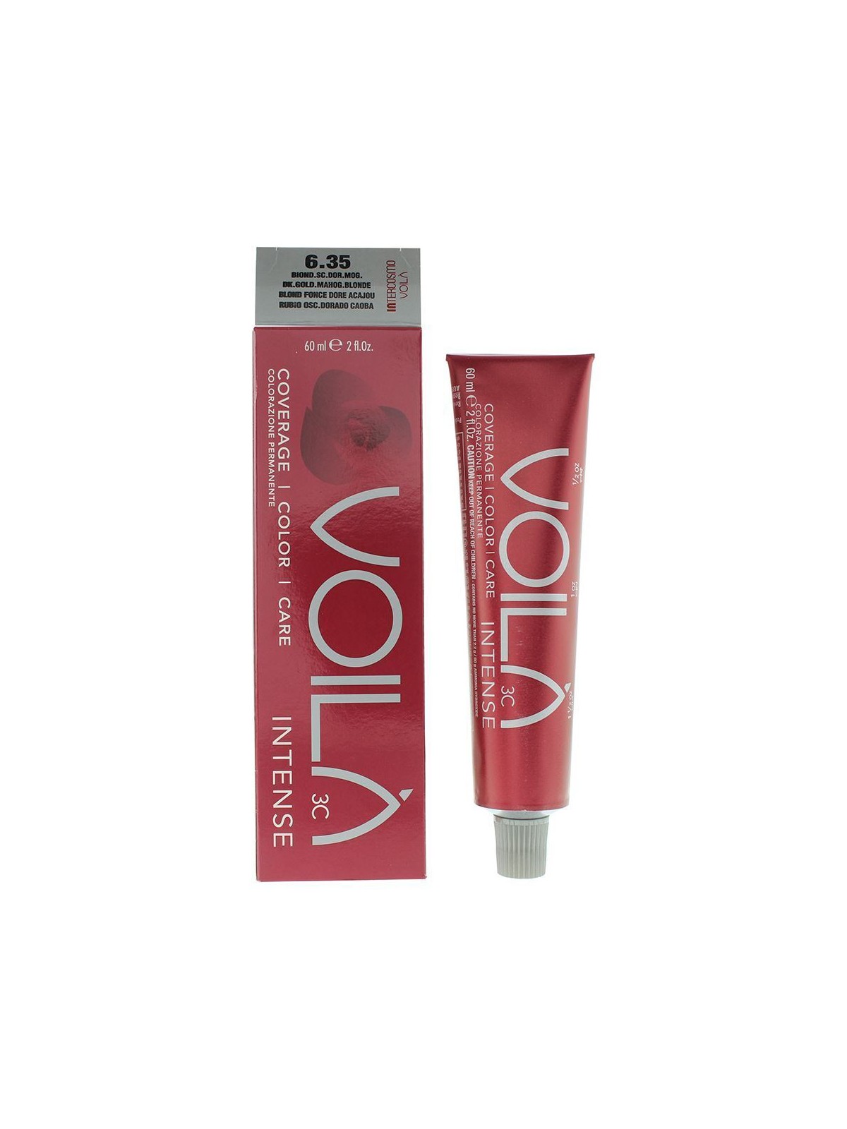 Tintura per capelli permanente Intercosmo Voila 3C Intense 6.35 Biondo Scuro Mogano Intenso 60ml