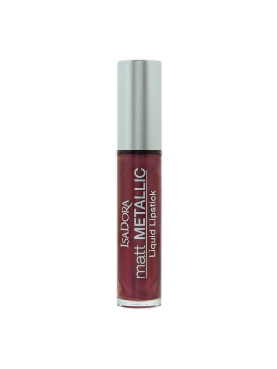 Rossetto liquido metallizzato opaco IsaDora 83 Burgundy Bite 7ml