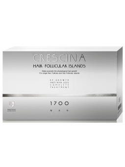 Labo Crescina Isole Follicolari 1700 Siero Trattamento Stimolante della Crescita in Fiale per Cuoio Capelluto Uomo 10 + 10 Pezzi