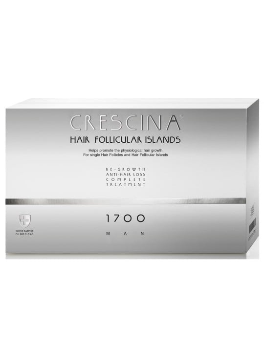 Labo Crescina Isole Follicolari 1700 Siero Trattamento Stimolante della Crescita in Fiale per Cuoio Capelluto Uomo 10 + 10 Pezzi