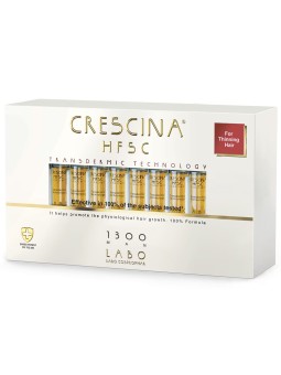 Labo Crescina Transdermic HFSC 1300 Siero Trattamento Stimolante della Crescita in Fiale per Cuoio Capelluto Uomo 20 pezzi 35ml