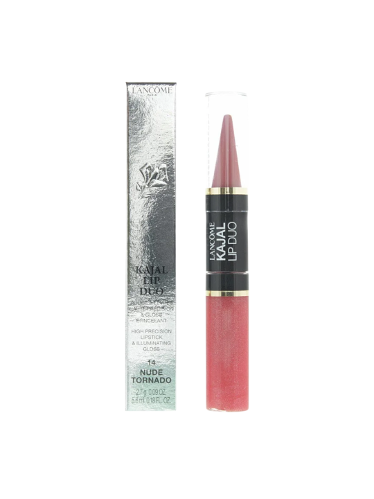 Set Duo Lancôme Lip Kajal Duo Rossetto cremoso e lucidalabbra 14 Nude Tornado 27 g