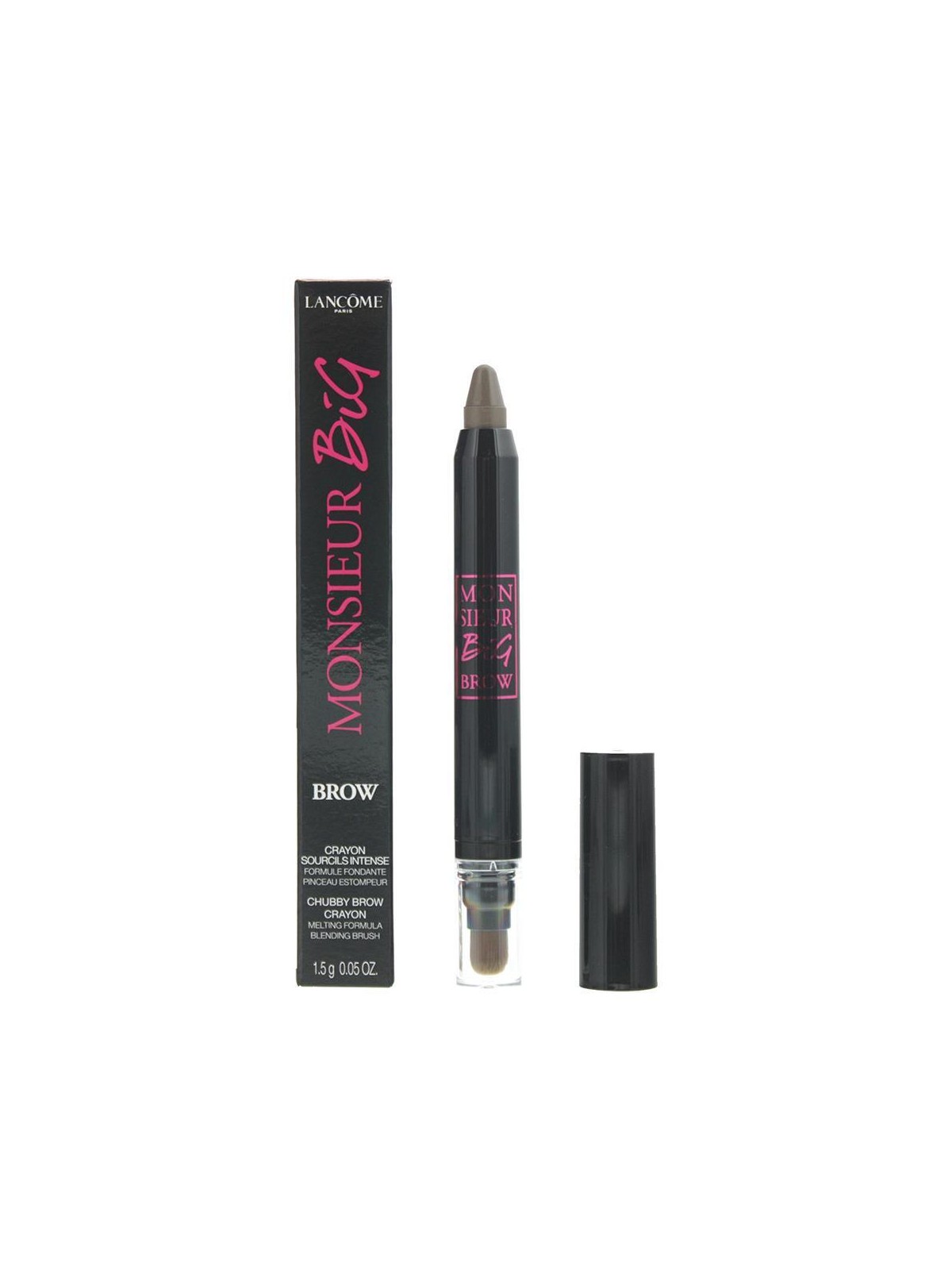 Matita per sopracciglia in crema e pennello 2 in 1 Lancôme Monsieur Big Brow tonalità 02 Chestnut 15 g