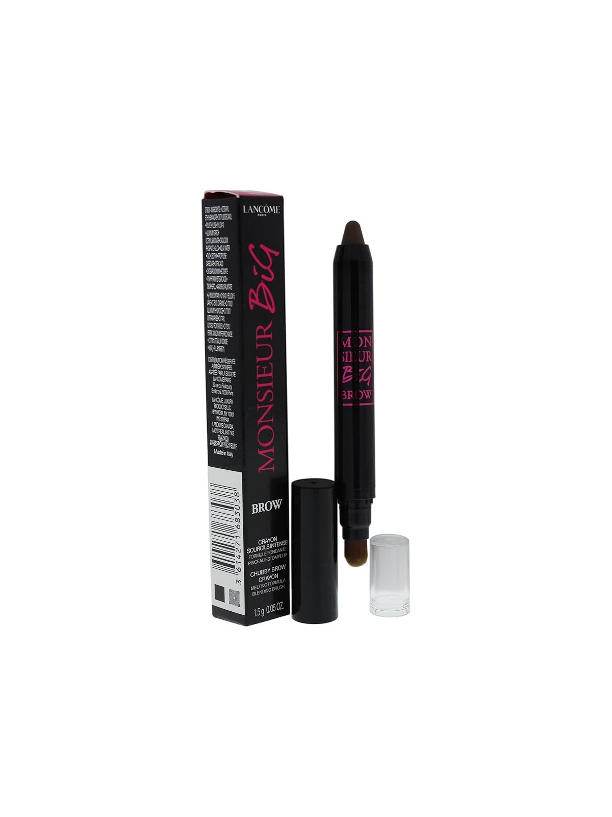 Matita per sopracciglia in crema e pennello 2 in 1 Lancôme Monsieur Big Brow tonalità 03 Marrone 15 g