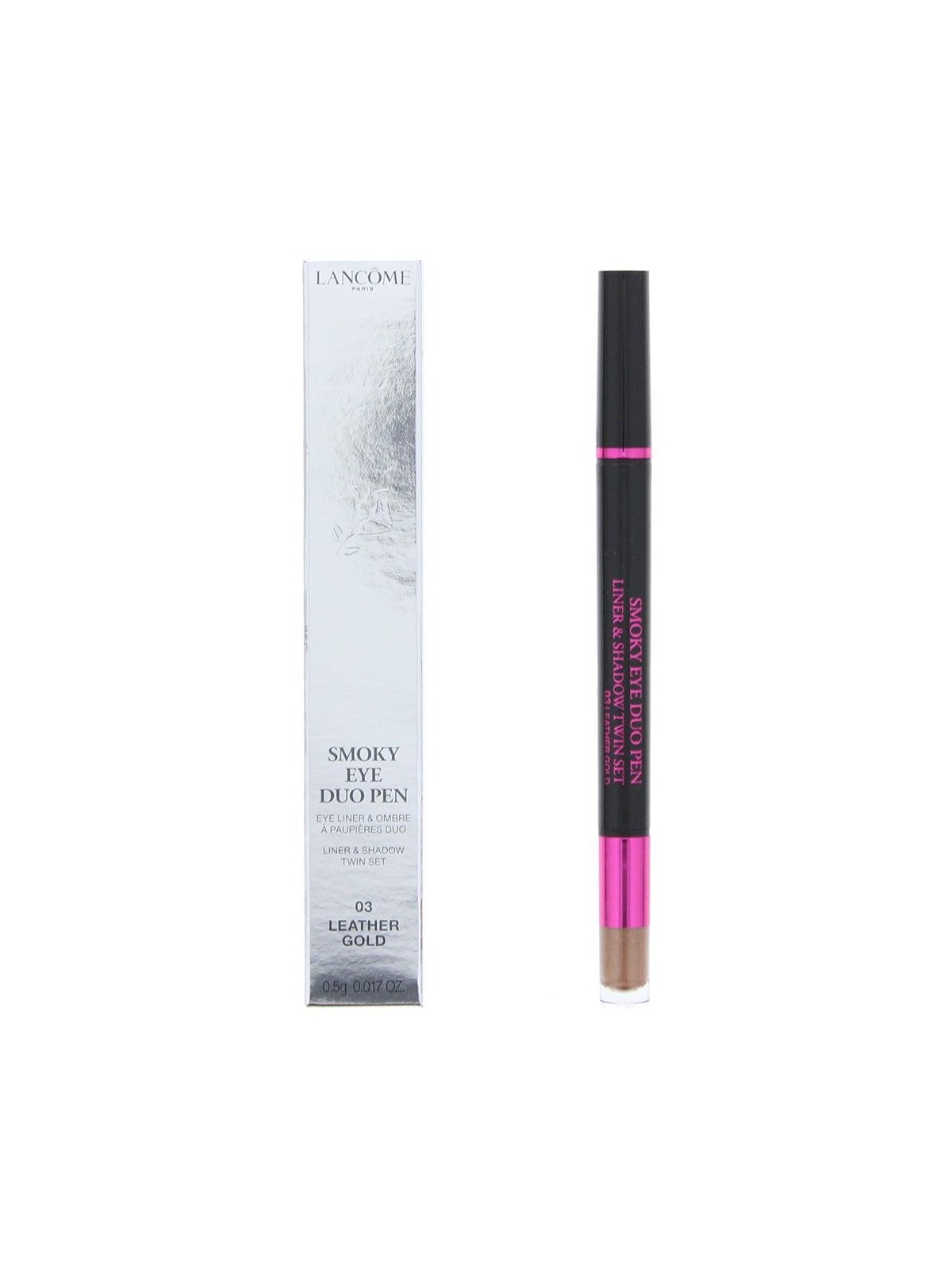 Matita eyeliner liquida a doppia punta e ombretto in crema Lancôme Smoky Eye 2 in 1 03 Leather Gold 05 g