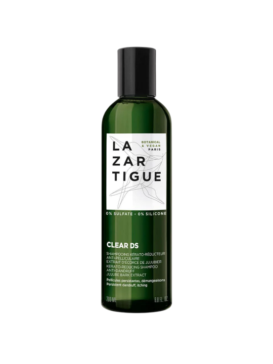 Shampoo Lazartigue Clear DS per il trattamento dei capelli cherato-riducente per cuoio capelluto secco e forfora 200ml