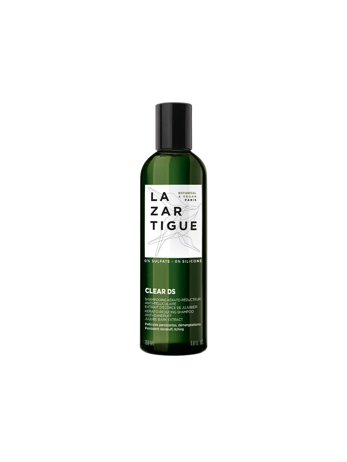 Shampoo Lazartigue Clear DS per il trattamento dei capelli cherato-riducente per cuoio capelluto secco e forfora 200ml