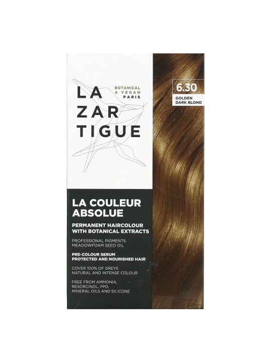Lazartigue La Couleur Absolue Tintura Permanente Per Capelli 6.30 Biondo Scuro Dorato 143ml