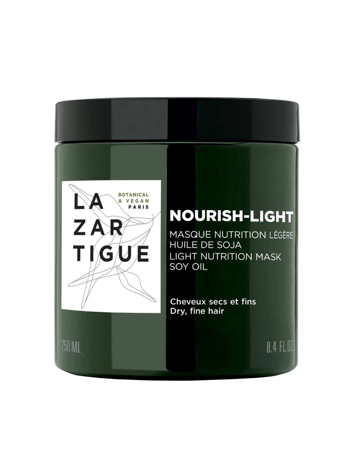 Lazartigue Nourish-Light Crema Maschera Idratante Vegana per Capelli Trattamento Dopo Shampoo 250ml