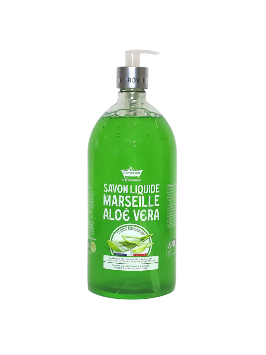 Les Petites Bains de Provence Sapone liquido marsigliese all'aloe vera per mani e corpo 1000ml