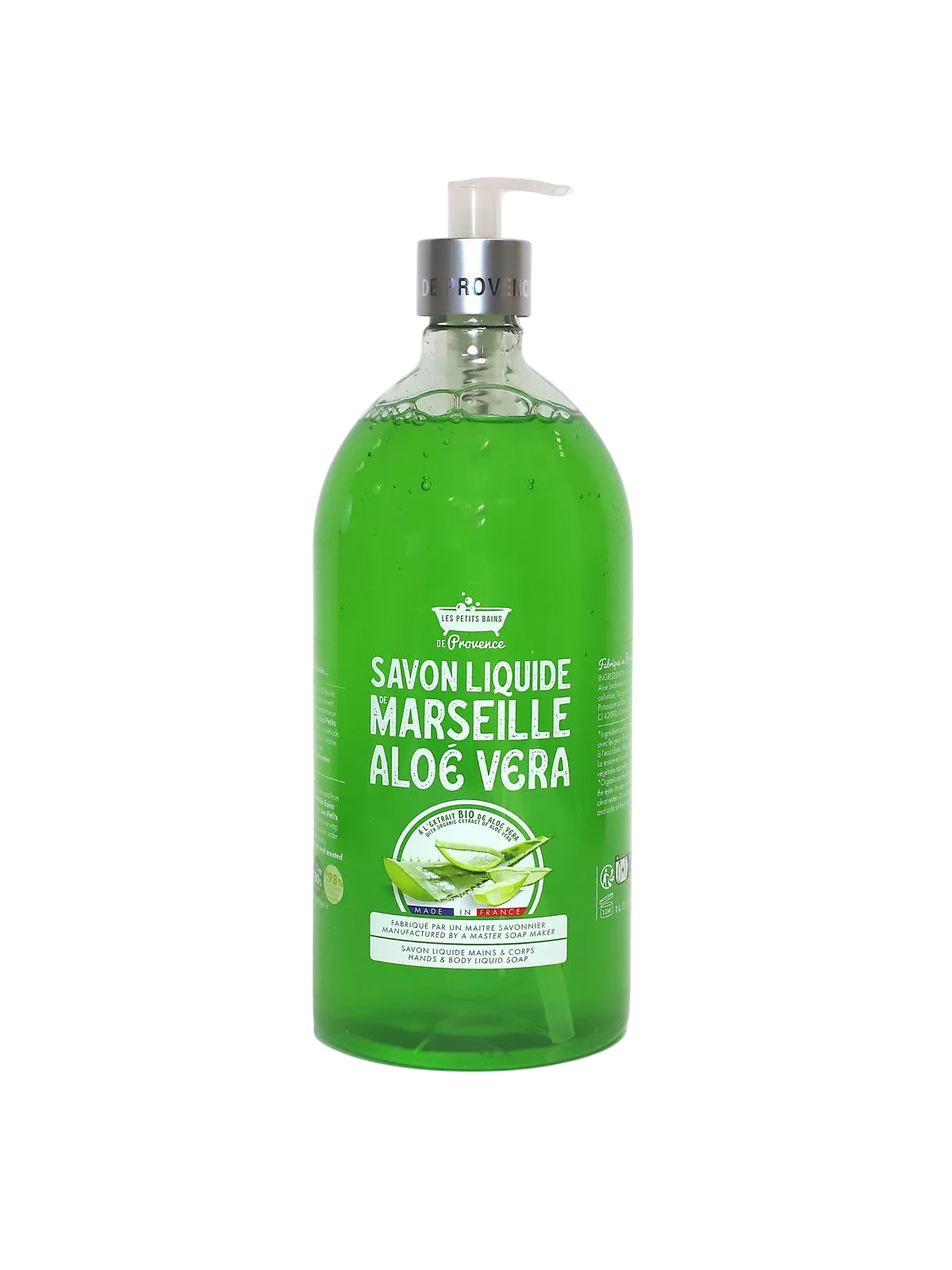Les Petites Bains de Provence Sapone liquido marsigliese all'aloe vera per mani e corpo 1000ml