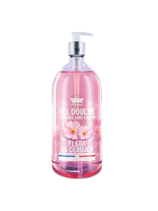 Les Petites Bains de Provence Gel doccia ai fiori di ciliegio per pelli sensibili 1000ml