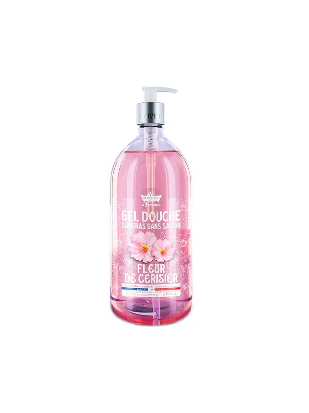 Les Petites Bains de Provence Gel doccia ai fiori di ciliegio per pelli sensibili 1000ml
