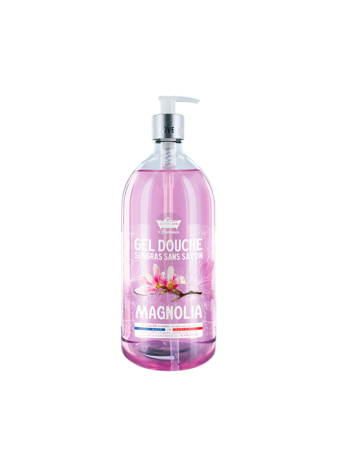 Les Petites Bains de Provence Gel Doccia Magnolia per Corpo Viso e Capelli Per Pelli Sensibili 1000ml