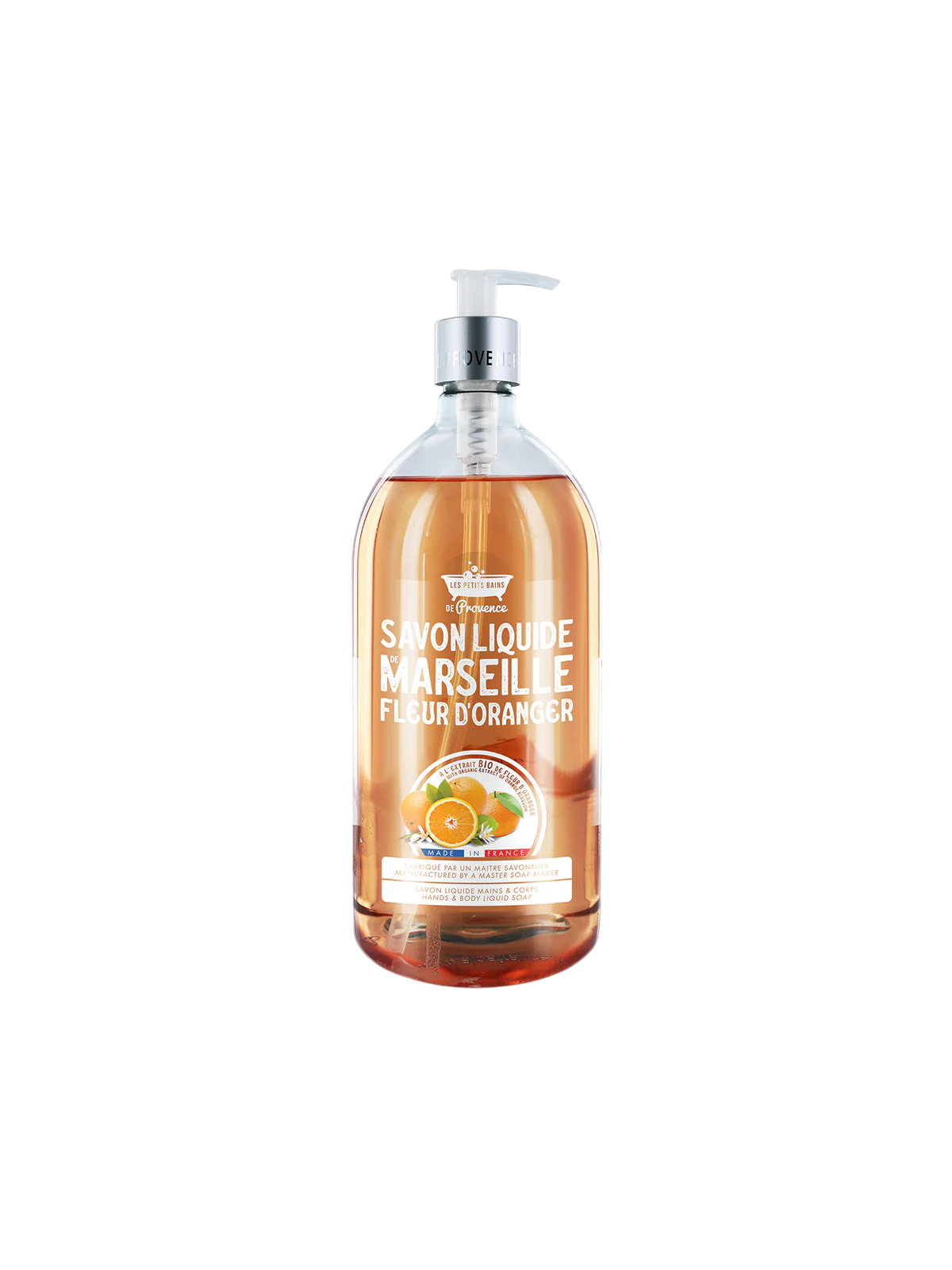 Les Petites Bains de Provence Sapone liquido Marsiglia Orange Blassom per mani e corpo 1000ml