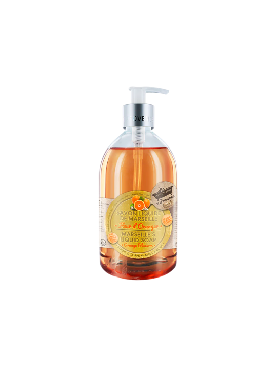 Les Petites Bains de Provence Sapone liquido Marsiglia Orange Blassom per mani e corpo 500ml