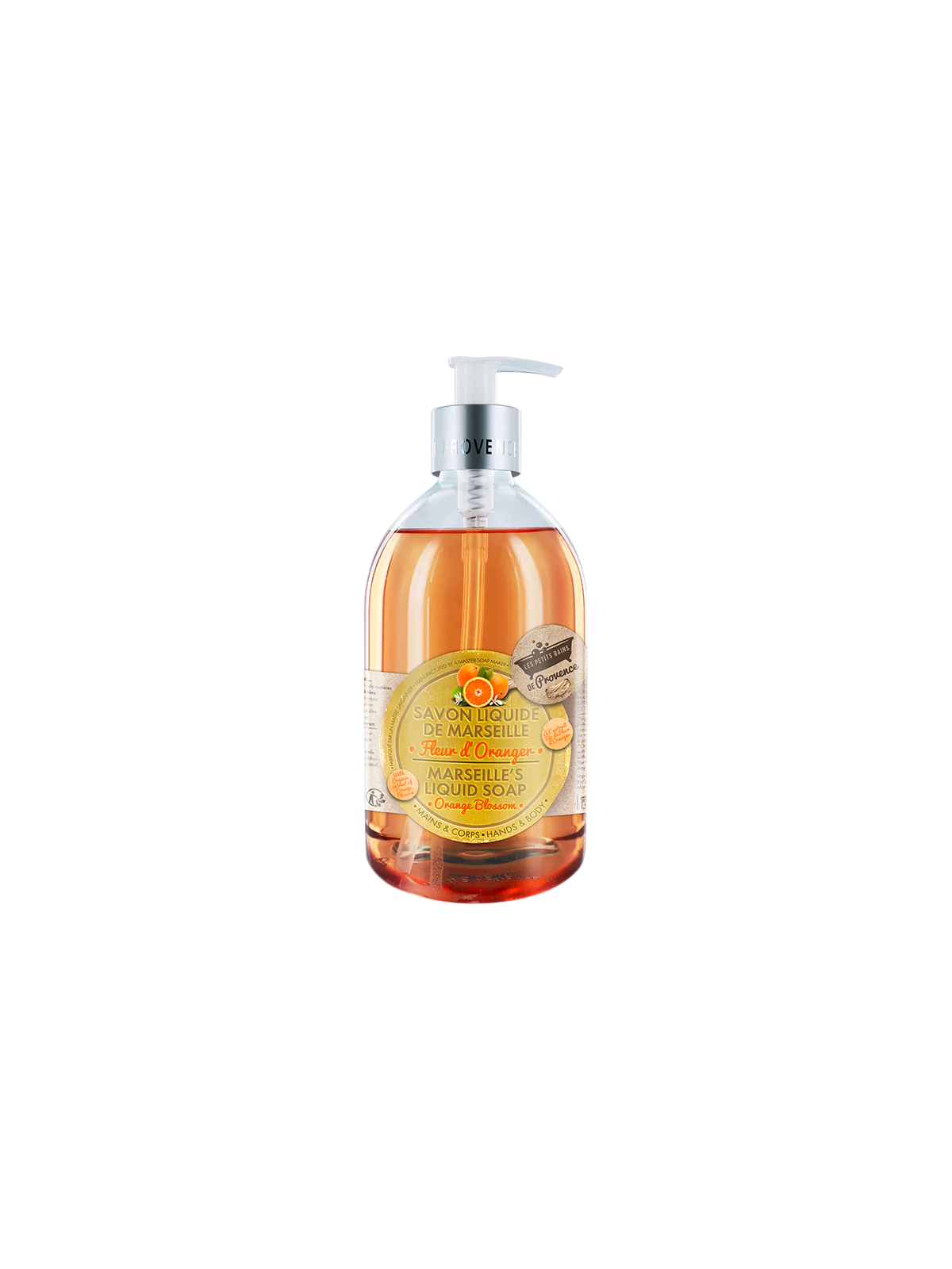 Les Petites Bains de Provence Sapone liquido Marsiglia Orange Blassom per mani e corpo 500ml