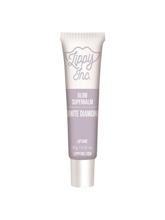 Lippy Inc. Glow Superbalm White Diamond Balsamo labbra dalla finitura lucida 10 g