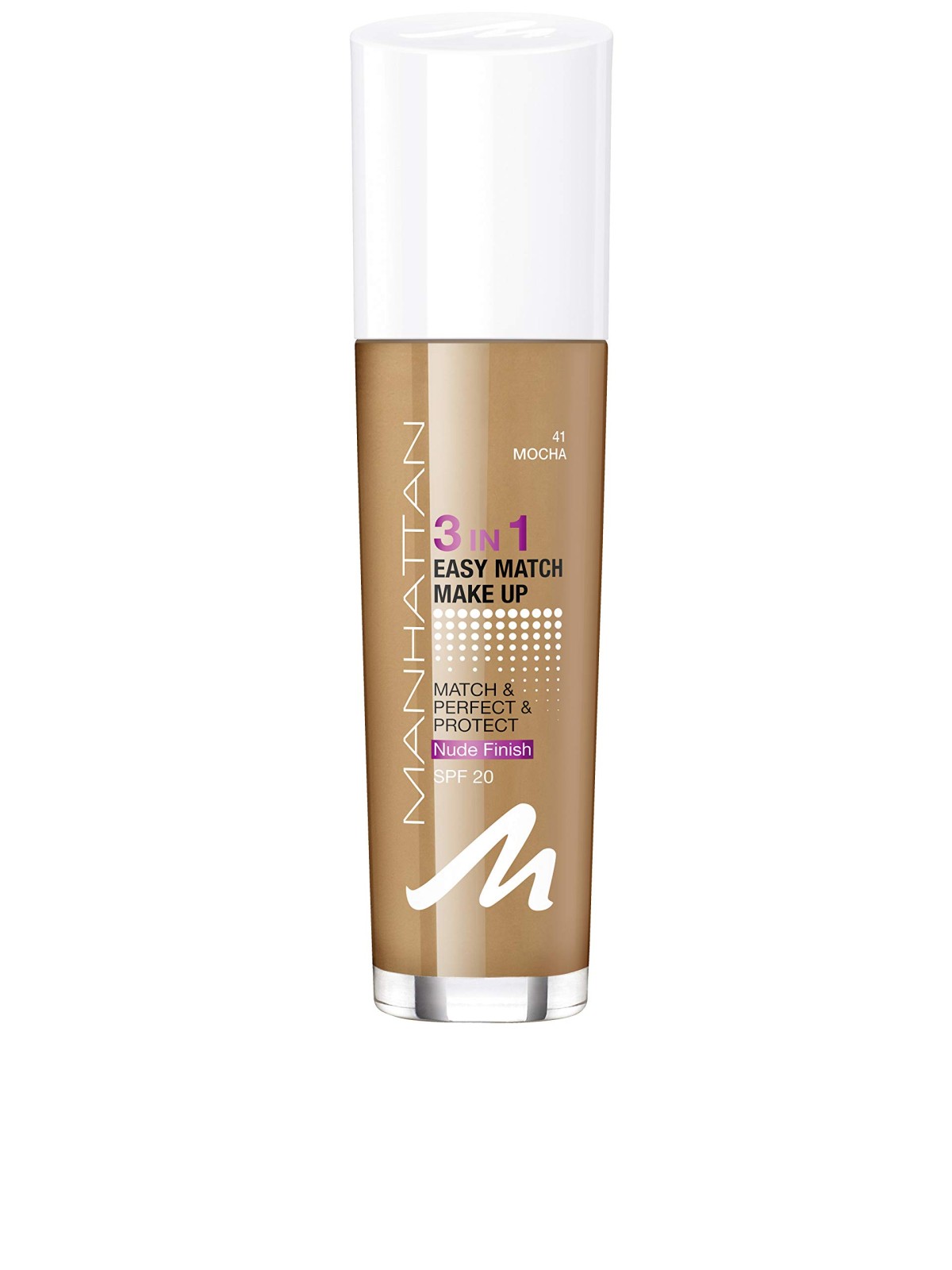 Fondotinta liquido Manhattan Easy Match 3 in 1 41 Mocha SPF 20 30ml