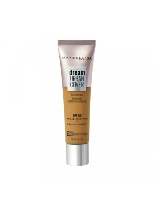 Fondotinta in crema Maybelline Dream Urban Cover Full Cover 356 Warm Coconut SPF 50 30ml